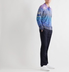 Missoni - Striped Wool-Blend Polo Shirt - Blue