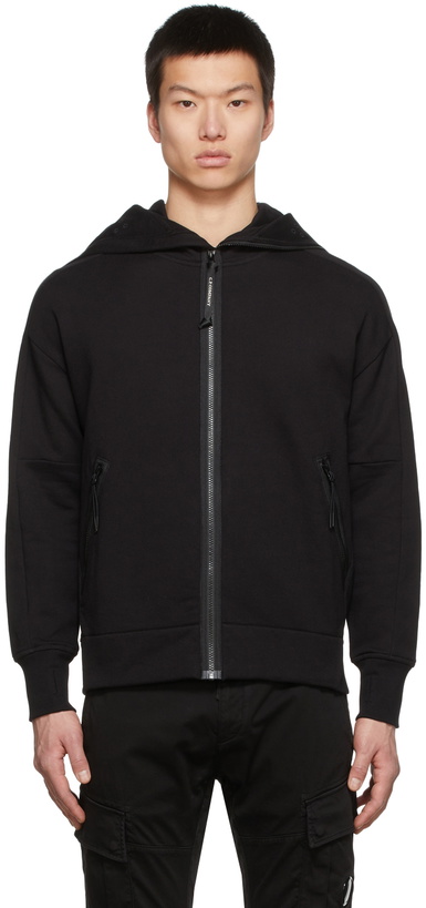 Photo: C.P. Company Black Fleece Diagonal Split Goggle Hoodie