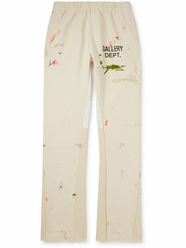Photo: Gallery Dept. - Straight-Leg Paint-Splattered Cotton-Jersey Sweatpants - Neutrals