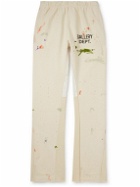 Gallery Dept. - Straight-Leg Paint-Splattered Cotton-Jersey Sweatpants - Neutrals