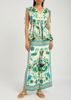 Lug Von Siga Maria Printed Linen Trousers Green