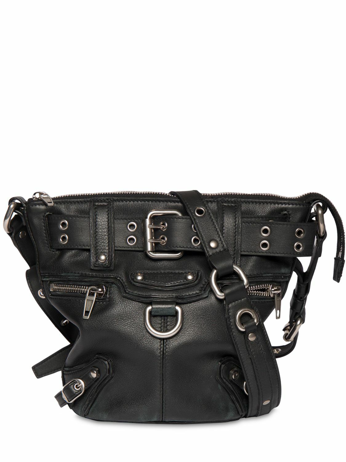 BALENCIAGA - Emo Leather Bucket Bag Balenciaga