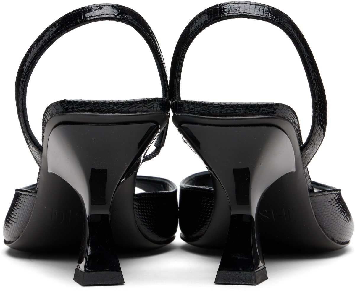 Diesel Black D-Amber 75 Heeled Sandals