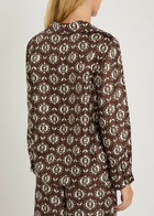 Max Mara Oncia Printed Silk Shirt Brown