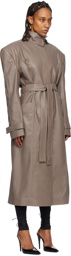 Olēnich Brown Vented Trench Coat