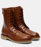 Max Mara Urbancombat leather combat boots