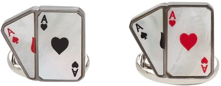 Photo: Paul Smith Silver Aces Cufflinks