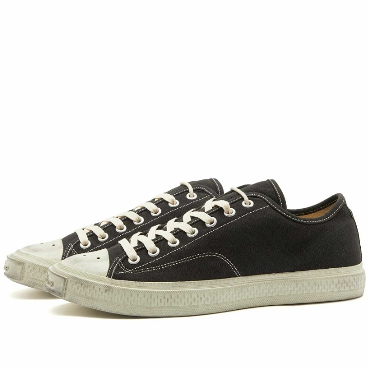 Photo: Acne Studios Men's Ballow Soft Tumbled Tag Sneakers in Black/Off White
