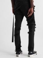 Rick Owens - Skinny-Fit Distressed Jeans - Black