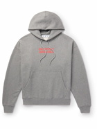 Off-White - Arrow Printed Cotton-Jersey Hoodie - Gray