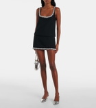 Gucci Sequined silk and wool crêpe cady tank top