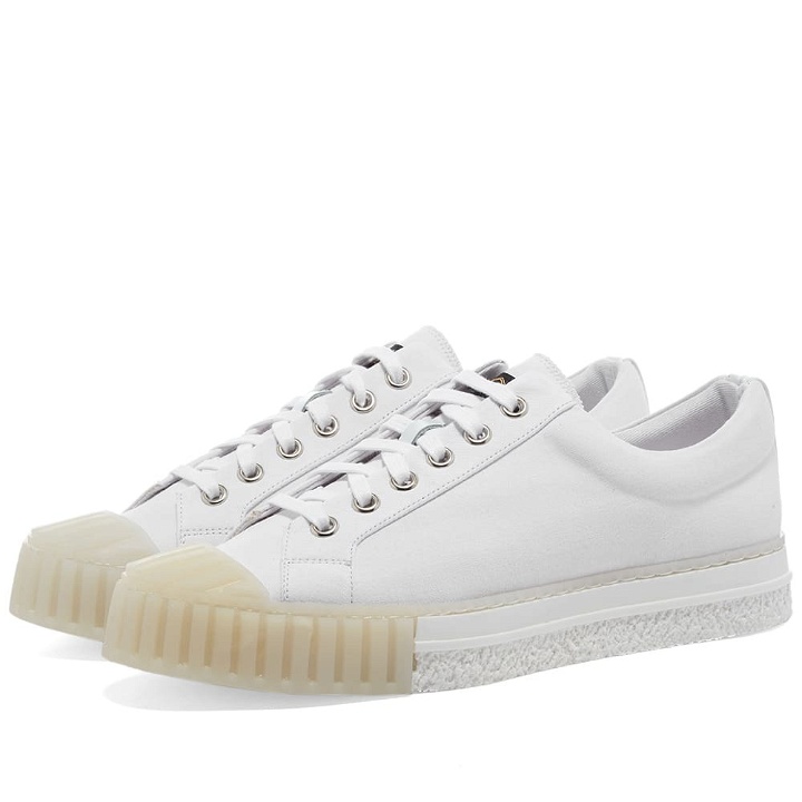 Photo: Adieu Men's Type W.O Low Top Canvas Sneakers in White