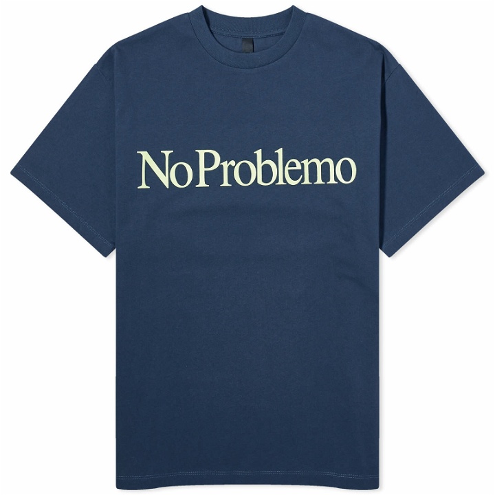 Photo: NoProblemo Men's Logo T-Shirt in Navy