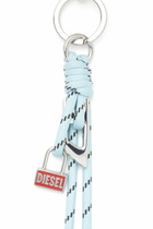 Diesel Metal and rope charm with Diesel pendant - Charms and Keyrings - Unisex - Blue