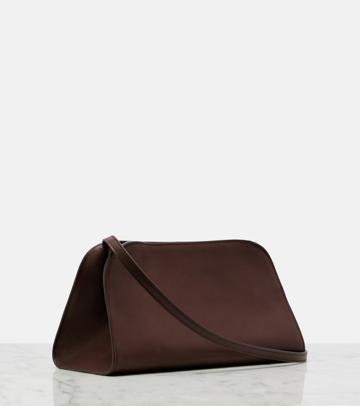 The Row Peggy Medium leather clutch