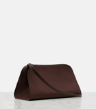 The Row Peggy Medium leather clutch