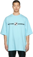 We11done Blue Mirror Logo T-Shirt