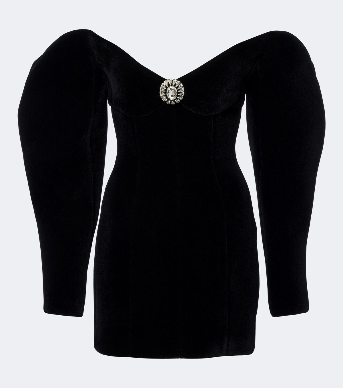 David Koma Off-shoulder velvet minidress