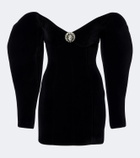 David Koma Off-shoulder velvet minidress