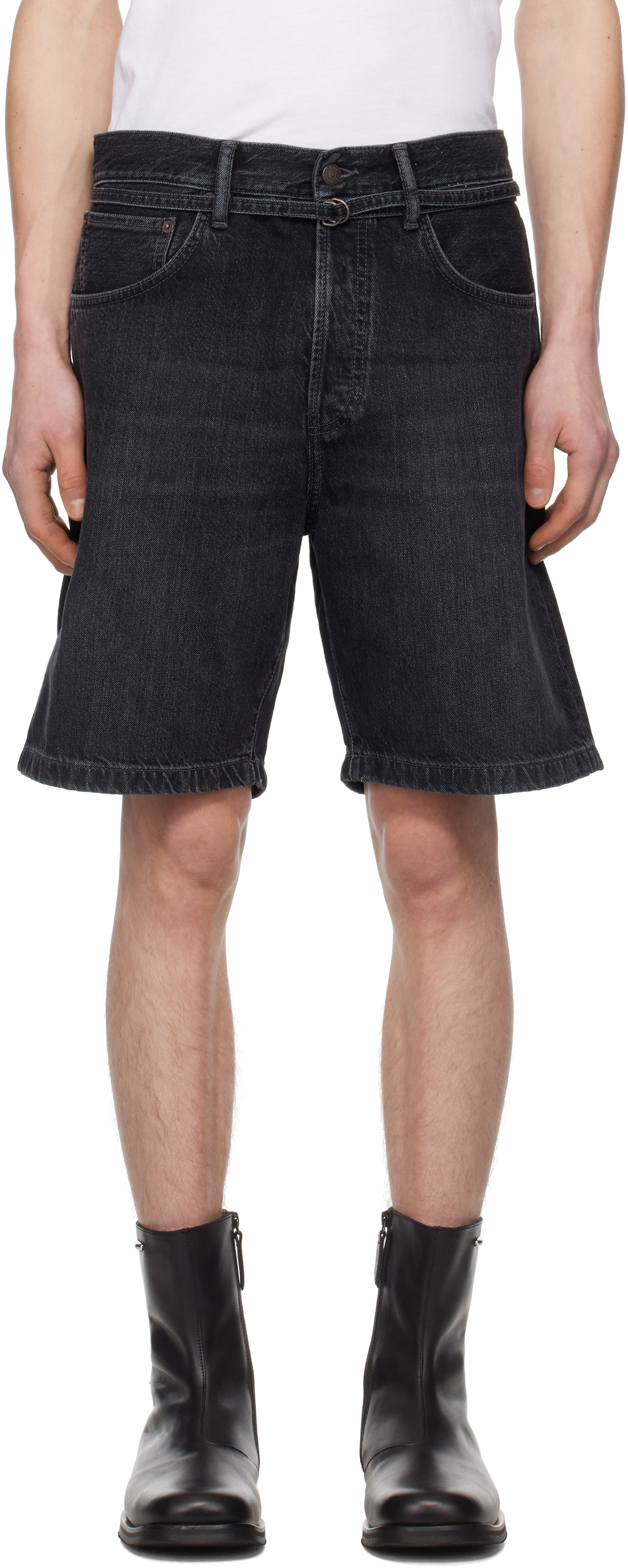 【ACNE STUDIOS】Denim Shorts / Loose Fit Acne Studios - Loose fit denim shorts - Black