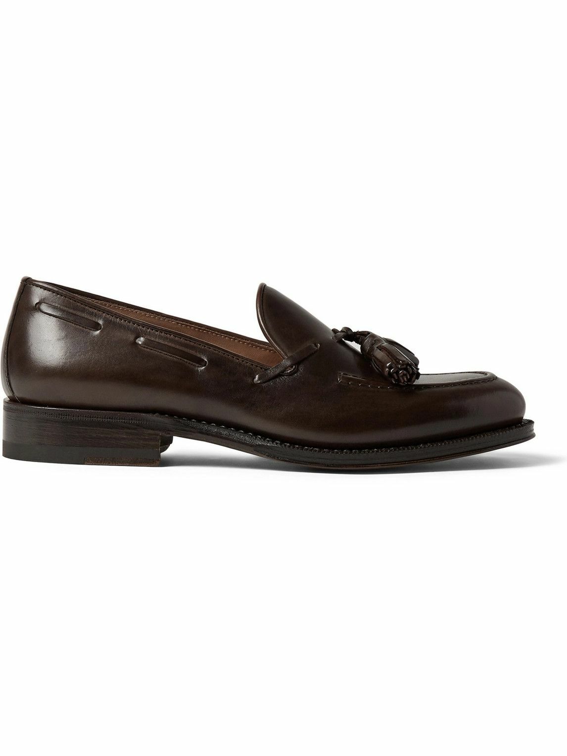 Sid Mashburn - Leather Tasselled Loafers - Brown Sid Mashburn display picture 3