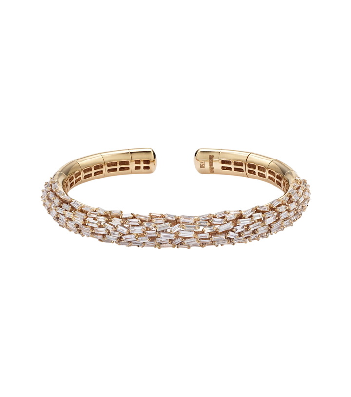 Photo: Suzanne Kalan 18kt gold bangle with diamonds