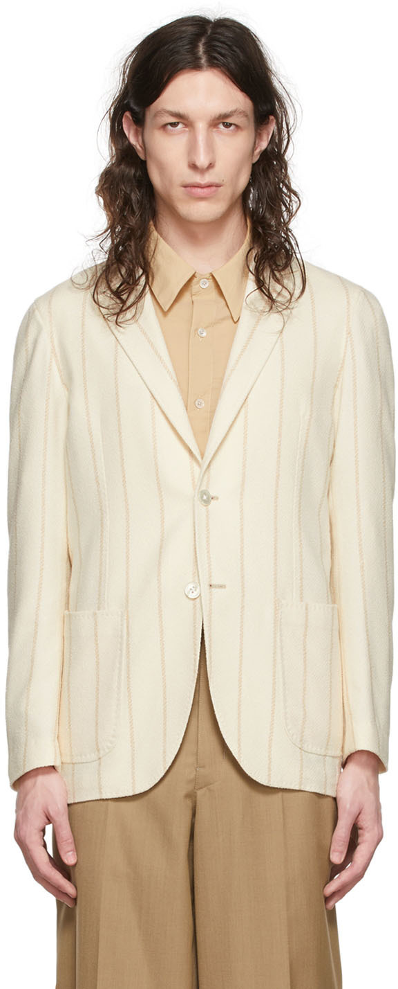 Ring Jacket Off-White Cotton Blazer
