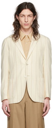 Ring Jacket Off-White Cotton Blazer