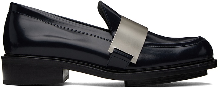 Photo: System Navy Leather Loafers