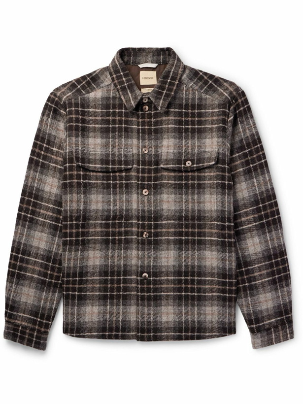 Photo: De Bonne Facture - Checked Wool-Twill Overshirt - Brown
