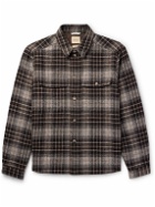 De Bonne Facture - Checked Wool-Twill Overshirt - Brown