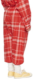 The Animals Observatory Kids Red Logo Buffalo Lounge Pants