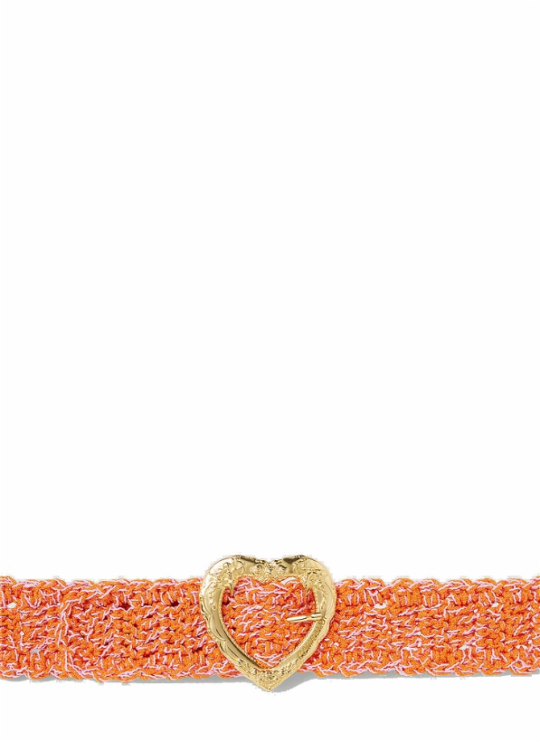 Photo: Marco Rambaldi - Crochet Belt in Orange