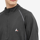 ROA Men's Jersey Half Zip Sweat in Black