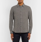 Mr P. - Checked Textured Wool and Cotton-Blend Shirt - Men - Gray