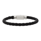 Salvatore Ferragamo Black Small Braided Bracelet