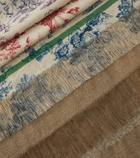 The House of Lyria Zacinto fringed linen jacquard blanket