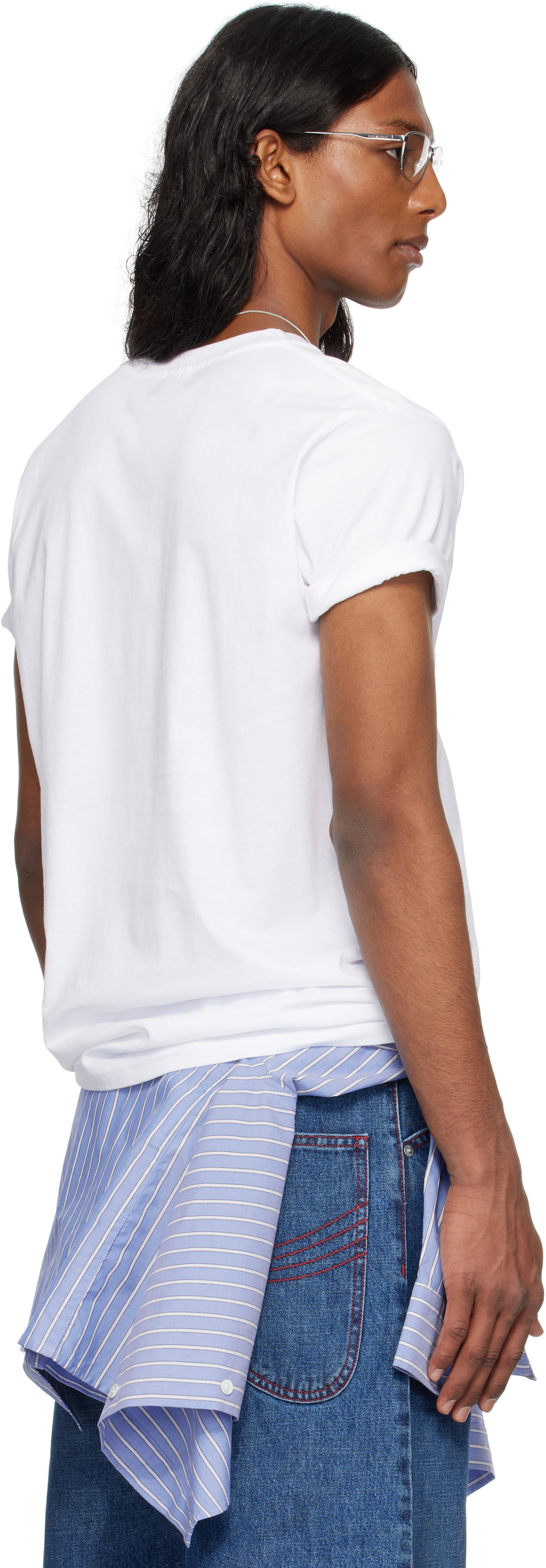 Ashley Williams SSENSE Exclusive White 'Happy' Danny T-shirt