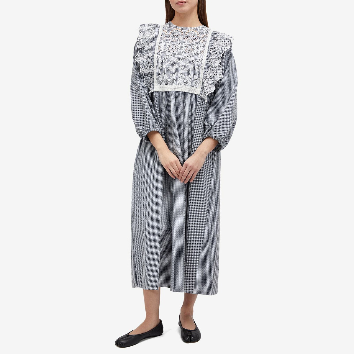 Weekend by Max Mara Women's Abito Frill Maxi Dress in Navy