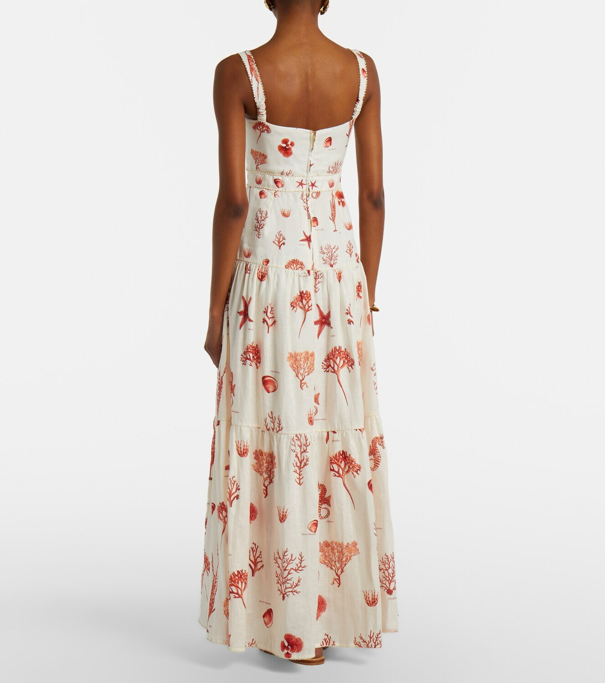 Agua by Agua Bendita Lima printed linen maxi dress