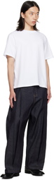 SAGE NATION Navy Box Pleat Jeans