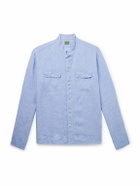 Sid Mashburn - Bruce Mandarin-Collar Linen Shirt - Blue