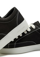 Jude Llow Nico Panelled Nubuck Leather Sneakers Black