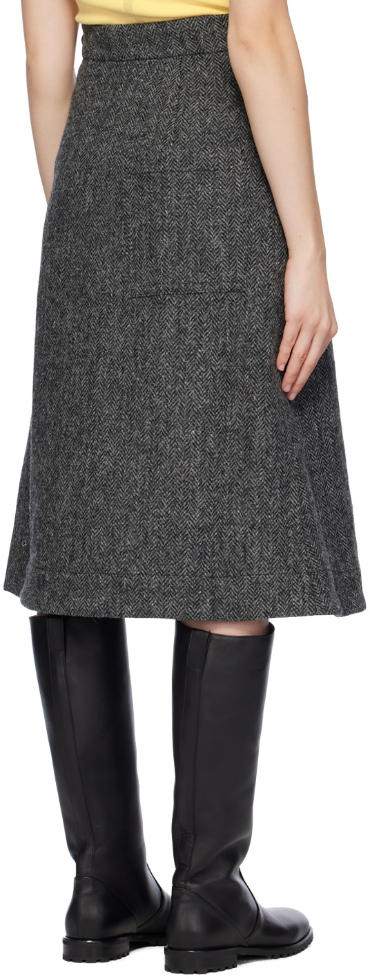 Saks Potts Gray Nicoline Midi Skirt