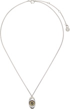 LEMAIRE Silver Cat Eye Pendant Necklace