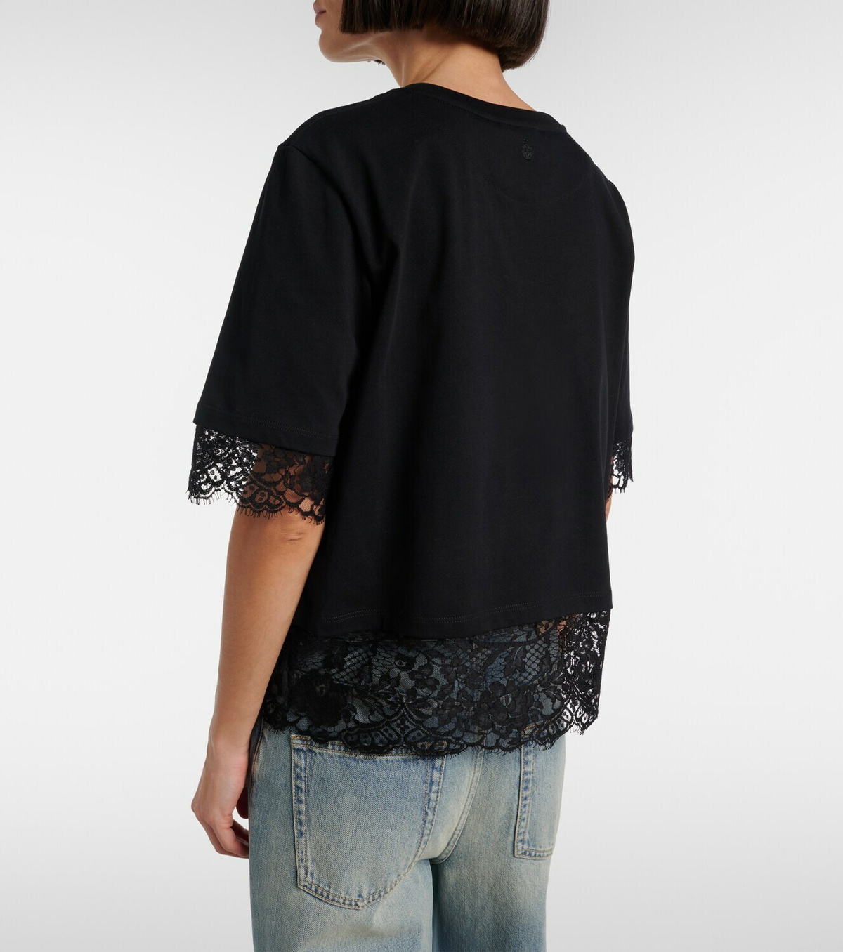 McQueen Cotton lace T-shirt