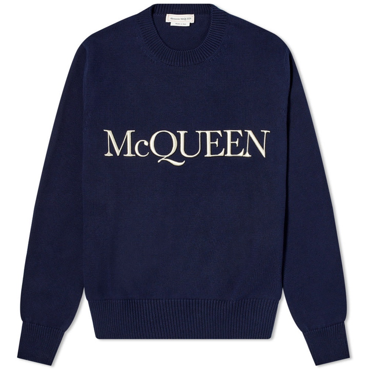 Photo: Alexander McQueen Intarsia Logo Crew Knit
