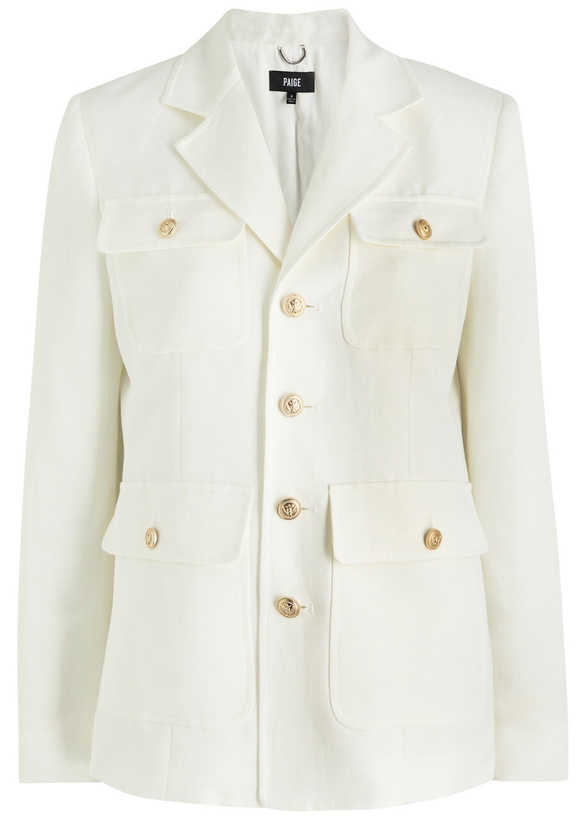 Photo: Paige Reign Linen-blend Blazer White