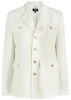 Paige Reign Linen-blend Blazer White