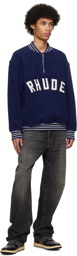 Rhude Navy Varsity Sweater